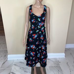 City chic belted floral dress